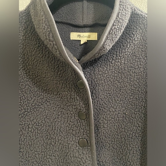Madewell Resourced Sherpa Popover, Snap Front w/Pockets. Outdoor,  Resort, Sz S - Picture 4 of 5
